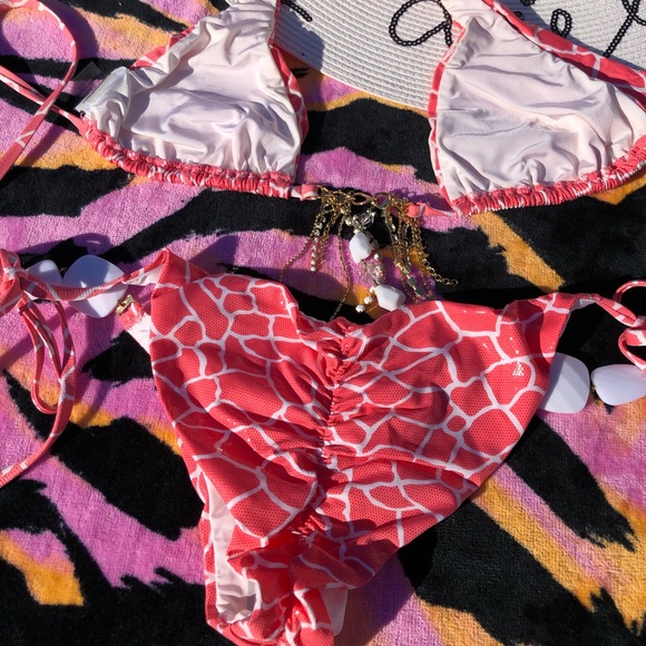 NWT beach bunny bikini Glitter in the Air or Giraffe, M set - Picture 9 of 16